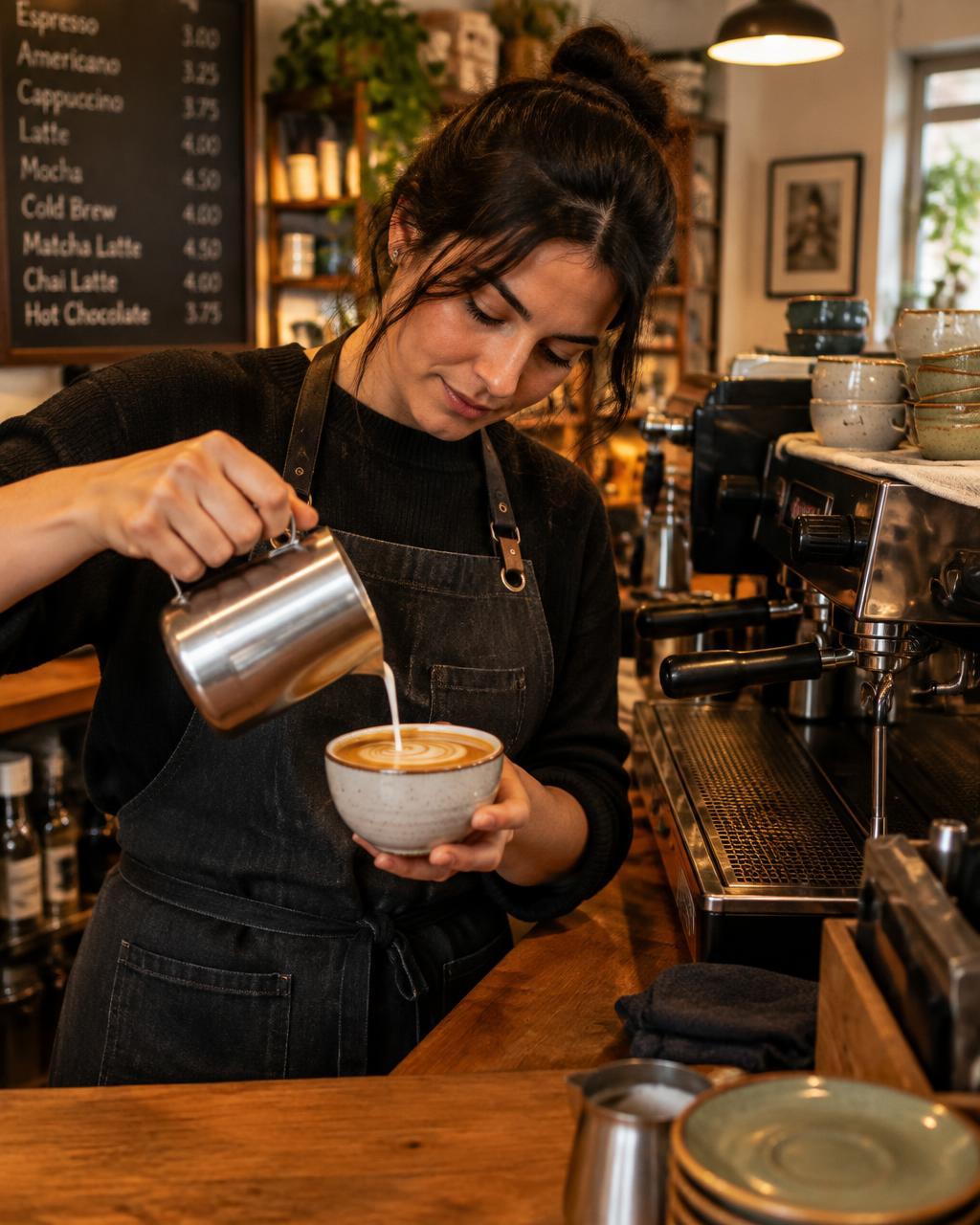 Coffee being prepared at Maazym